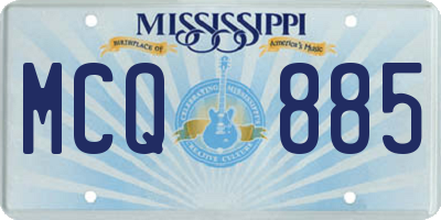 MS license plate MCQ885