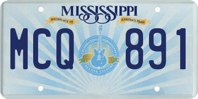 MS license plate MCQ891