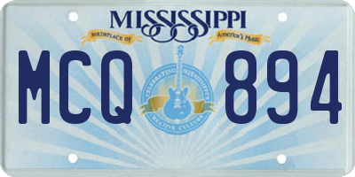 MS license plate MCQ894