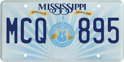 MS license plate MCQ895
