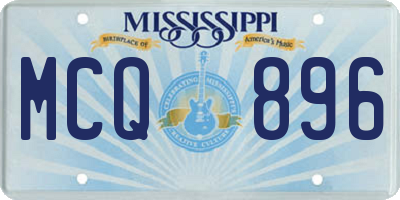 MS license plate MCQ896