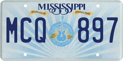 MS license plate MCQ897