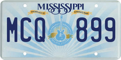 MS license plate MCQ899