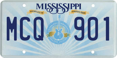 MS license plate MCQ901