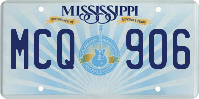 MS license plate MCQ906
