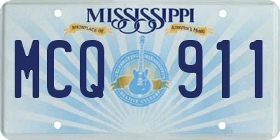 MS license plate MCQ911