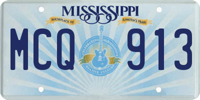 MS license plate MCQ913