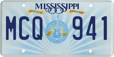 MS license plate MCQ941