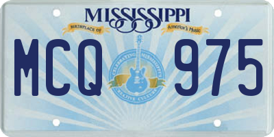 MS license plate MCQ975