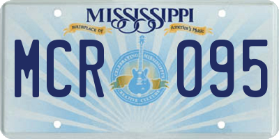 MS license plate MCR095