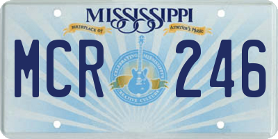 MS license plate MCR246
