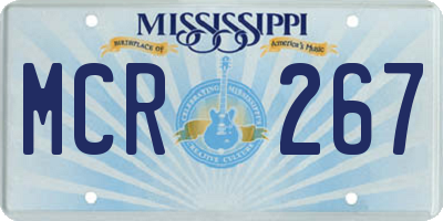 MS license plate MCR267
