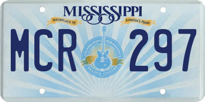 MS license plate MCR297