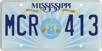MS license plate MCR413