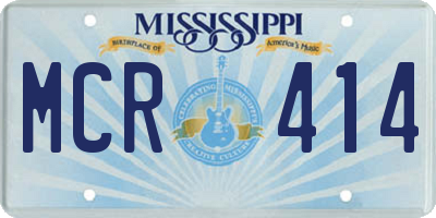 MS license plate MCR414