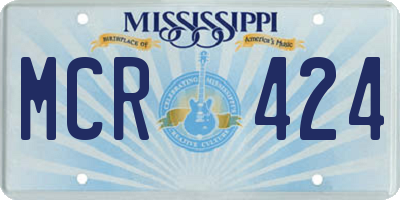 MS license plate MCR424