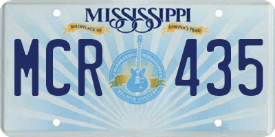 MS license plate MCR435