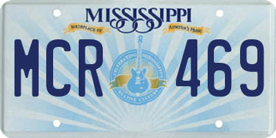 MS license plate MCR469