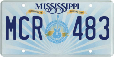 MS license plate MCR483