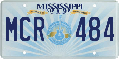 MS license plate MCR484