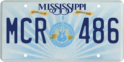 MS license plate MCR486