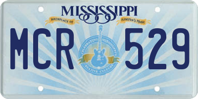 MS license plate MCR529