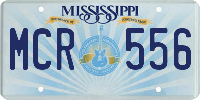 MS license plate MCR556