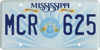 MS license plate MCR625