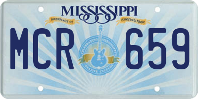 MS license plate MCR659