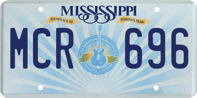 MS license plate MCR696