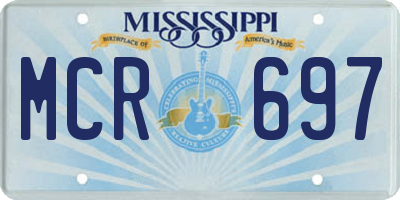 MS license plate MCR697
