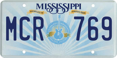 MS license plate MCR769