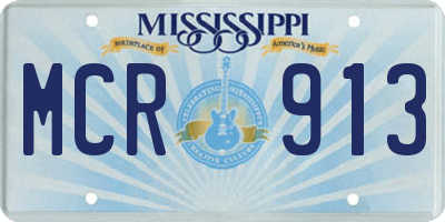MS license plate MCR913