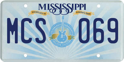 MS license plate MCS069