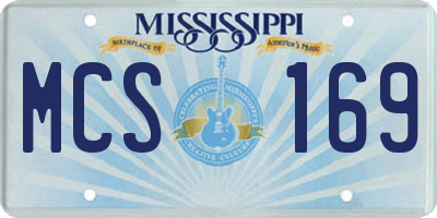 MS license plate MCS169