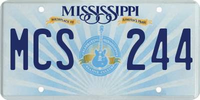 MS license plate MCS244