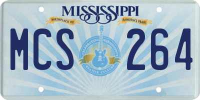 MS license plate MCS264