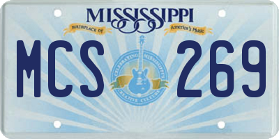 MS license plate MCS269