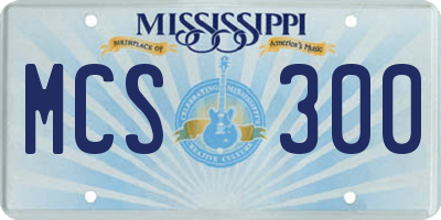 MS license plate MCS300