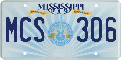 MS license plate MCS306