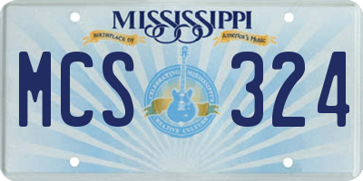 MS license plate MCS324