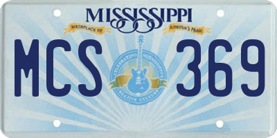MS license plate MCS369