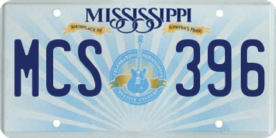 MS license plate MCS396