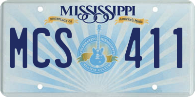 MS license plate MCS411