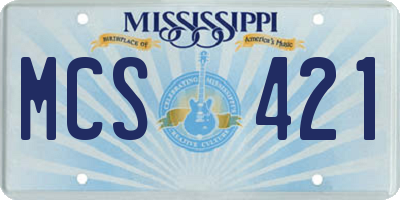 MS license plate MCS421