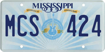 MS license plate MCS424