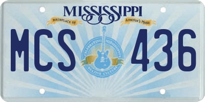 MS license plate MCS436