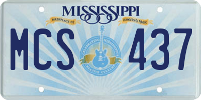 MS license plate MCS437
