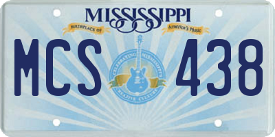MS license plate MCS438