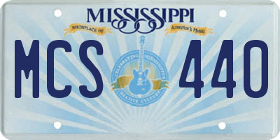 MS license plate MCS440